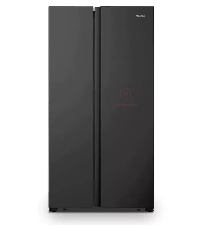 hisense 518l black Hisense 518L REF518DR Side by Side Fridge (Black) - Image 1