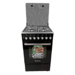 Syinix Gas Cooker 3 Gas Burners 1 Hot Plate Flame Failure Device Black 50x50cm Q50GC1