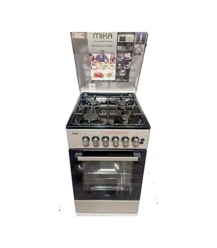 Mika all Gas 50cm by 60cm Cooker with Button Ignition & Gas oven - MST5060U11ESL Mika all Gas 50cm by 60cm Cooker with Button Ignition & Gas oven - MST5060U11ESL - Image 1