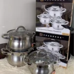 Edenberg 6-piece stainless steel cookware set - EB-3716 - 3Pots+ 3Lids