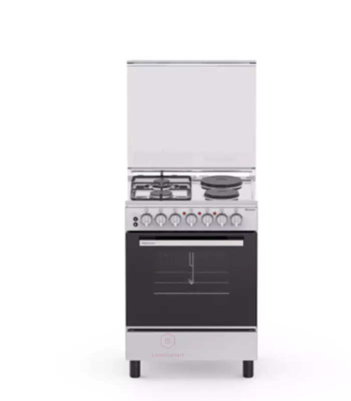 Hisense 2Gas + 2Electric HF622GEES 60 by 55cm freestanding cooker Hisense 2Gas + 2Electric HF622GEES 60 by 55cm freestanding cooker - Image 1