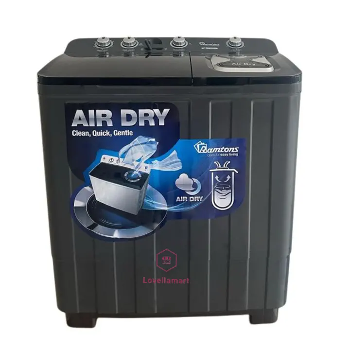 Ramtons RW214 15Kg Washer 7Kg Spin Twin Tub Semi Automatic Washing Machine Ramtons RW/214 15KG Washer, 7KG Spin Twin Tub Semi Automatic Washing Machine - Image 1