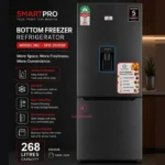 SmartPro 268L SFR-350-DBI Bottom Freezer No-Frost Refrigerator